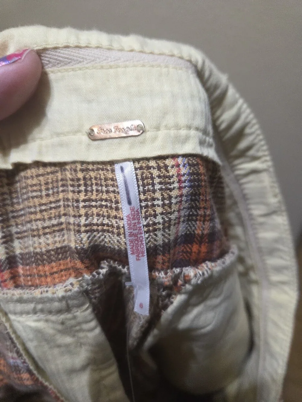 Free People Isla Plaid Shorts Size 6